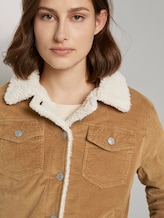 Lined corduroy jacket with fur collar - Women - fudge brown Lined corduroy jacket with fur collar - Women - fudge brown - 9 - TOM TAILOR Denim