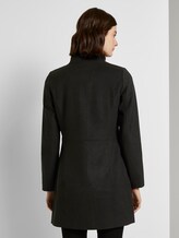 Wollmantel mit Reißverschlusstaschen - Frauen - Deep Black Wollmantel mit Reißverschlusstaschen - Frauen - Deep Black - 2 - TOM TAILOR Denim