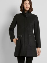Wollmantel mit Reißverschlusstaschen - Frauen - Deep Black Wollmantel mit Reißverschlusstaschen - Frauen - Deep Black - 5 - TOM TAILOR Denim