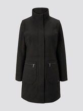 Wollmantel mit Reißverschlusstaschen - Frauen - Deep Black Wollmantel mit Reißverschlusstaschen - Frauen - Deep Black - 7 - TOM TAILOR Denim