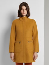 Wollmantel mit Reißverschlusstaschen - Frauen - warm curry yellow Wollmantel mit Reißverschlusstaschen - Frauen - warm curry yellow - 1 - TOM TAILOR Denim