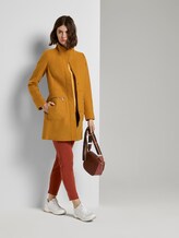 Wollmantel mit Reißverschlusstaschen - Frauen - warm curry yellow Wollmantel mit Reißverschlusstaschen - Frauen - warm curry yellow - 3 - TOM TAILOR Denim