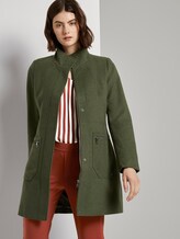 Wollmantel mit Reißverschlusstaschen - Frauen - olive green melange Wollmantel mit Reißverschlusstaschen - Frauen - olive green melange - 5 - TOM TAILOR Denim