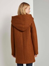 Bouclé-Mantel mit breiter Kapuze - Frauen - burnt hazelnut brown Bouclé-Mantel mit breiter Kapuze - Frauen - burnt hazelnut brown - 2 - TOM TAILOR Denim