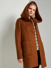 Bouclé-Mantel mit breiter Kapuze - Frauen - burnt hazelnut brown Bouclé-Mantel mit breiter Kapuze - Frauen - burnt hazelnut brown - 5 - TOM TAILOR Denim