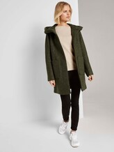 Bouclé-Mantel mit breiter Kapuze - Frauen - olive green melange Bouclé-Mantel mit breiter Kapuze - Frauen - olive green melange - 3 - TOM TAILOR Denim