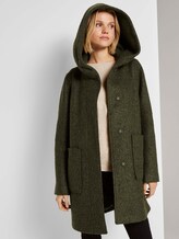 Bouclé-Mantel mit breiter Kapuze - Frauen - olive green melange Bouclé-Mantel mit breiter Kapuze - Frauen - olive green melange - 5 - TOM TAILOR Denim