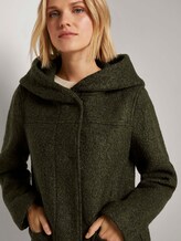 Bouclé-Mantel mit breiter Kapuze - Frauen - olive green melange Bouclé-Mantel mit breiter Kapuze - Frauen - olive green melange - 9 - TOM TAILOR Denim