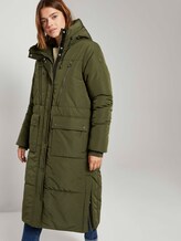 Langer Steppmantel mit Kapuze - Frauen - deep olive green Langer Steppmantel mit Kapuze - Frauen - deep olive green - 5 - TOM TAILOR Denim