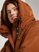 Lange gewatteerde jas met hoodie - Vrouwen - burnt hazelnut brown Lange gewatteerde jas met hoodie - Vrouwen - burnt hazelnut brown - 9 - TOM TAILOR Denim
