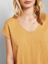 Gemusterte Kurzarm-Tunikabluse - Frauen - yellow white dot Gemusterte Kurzarm-Tunikabluse - Frauen - yellow white dot - 9 - TOM TAILOR Denim