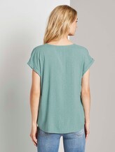 Patterned short-sleeved tunic blouse - Women - mint white dot Patterned short-sleeved tunic blouse - Women - mint white dot - 2 - TOM TAILOR Denim