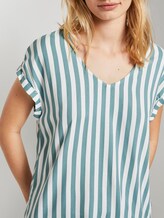 Gemusterte Kurzarm-Tunikabluse - Frauen - mineral blue vertical stripe Gemusterte Kurzarm-Tunikabluse - Frauen - mineral blue vertical stripe - 9 - TOM TAILOR Denim