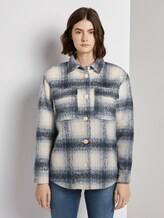 Karierte Hemdjacke - Frauen - stone blue beige check Karierte Hemdjacke - Frauen - stone blue beige check - 1 - TOM TAILOR Denim