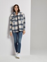 Karierte Hemdjacke - Frauen - stone blue beige check Karierte Hemdjacke - Frauen - stone blue beige check - 3 - TOM TAILOR Denim