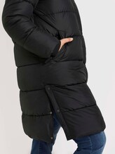Langer Puffermantel mit hohem Kragen - Frauen - Deep Black Langer Puffermantel mit hohem Kragen - Frauen - Deep Black - 10 - My True Me