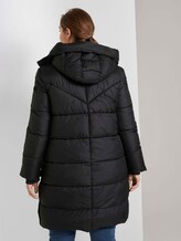 Langer Puffermantel mit hohem Kragen - Frauen - Deep Black Langer Puffermantel mit hohem Kragen - Frauen - Deep Black - 2 - My True Me