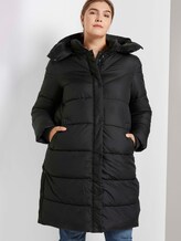 Langer Puffermantel mit hohem Kragen - Frauen - Deep Black Langer Puffermantel mit hohem Kragen - Frauen - Deep Black - 5 - My True Me