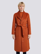 Handgefertigter Wollmantel - Frauen - burned umber orange Handgefertigter Wollmantel - Frauen - burned umber orange - 1 - Mine to five
