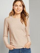 Strukturierter Pullover - Frauen - desert sand melange Strukturierter Pullover - Frauen - desert sand melange - 5 - TOM TAILOR