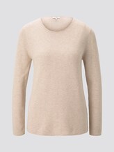 Strukturierter Pullover - Frauen - desert sand melange Strukturierter Pullover - Frauen - desert sand melange - 7 - TOM TAILOR