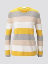 Strukturierter Pullover - Frauen - camel ottoman stripe Strukturierter Pullover - Frauen - camel ottoman stripe - 7 - TOM TAILOR