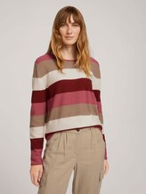 Strukturierter Pullover - Frauen - pink block stripe Strukturierter Pullover - Frauen - pink block stripe - 5 - TOM TAILOR