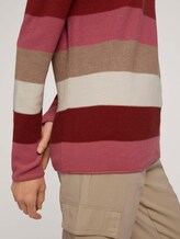 Strukturierter Pullover - Frauen - pink block stripe Strukturierter Pullover - Frauen - pink block stripe - 9 - TOM TAILOR