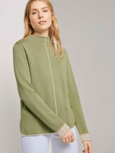 Doppelseitiger Strickpullover - Frauen - greyish green Doppelseitiger Strickpullover - Frauen - greyish green - 5 - TOM TAILOR