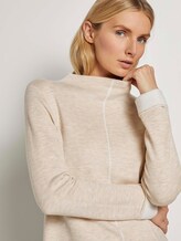 Doppelseitiger Strickpullover - Frauen - desert sand melange Doppelseitiger Strickpullover - Frauen - desert sand melange - 9 - TOM TAILOR