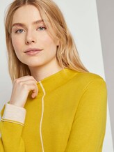Doppelseitiger Strickpullover - Frauen - california sand yellow Doppelseitiger Strickpullover - Frauen - california sand yellow - 9 - TOM TAILOR