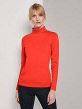 Basic Rollkragenshirt - Frauen - Strong Red Basic Rollkragenshirt - Frauen - Strong Red - 1 - TOM TAILOR