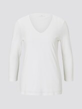 Basic Shirt mit 3/4-Arm - Frauen - Whisper White Basic Shirt mit 3/4-Arm - Frauen - Whisper White - 7 - TOM TAILOR
