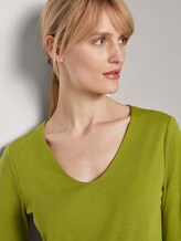 Basic Shirt mit 3/4-Arm - Frauen - wood green Basic Shirt mit 3/4-Arm - Frauen - wood green - 9 - TOM TAILOR