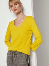Basic Shirt mit 3/4-Arm - Frauen - california sand yellow Basic Shirt mit 3/4-Arm - Frauen - california sand yellow - 5 - TOM TAILOR