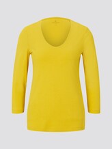 Basic Shirt mit 3/4-Arm - Frauen - california sand yellow Basic Shirt mit 3/4-Arm - Frauen - california sand yellow - 7 - TOM TAILOR