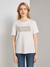 T-Shirt mit Print - Frauen - Off White T-Shirt mit Print - Frauen - Off White - 1 - TOM TAILOR