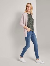 Shirt mit Ripp-Details im Materialmix - Frauen - navy green floral design Shirt mit Ripp-Details im Materialmix - Frauen - navy green floral design - 3 - TOM TAILOR