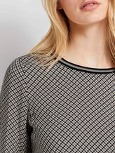 Shirt mit Ripp-Details im Materialmix - Frauen - grey small bias check Shirt mit Ripp-Details im Materialmix - Frauen - grey small bias check - 10 - TOM TAILOR