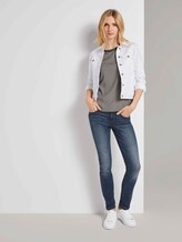 Shirt mit Ripp-Details im Materialmix - Frauen - grey small bias check Shirt mit Ripp-Details im Materialmix - Frauen - grey small bias check - 3 - TOM TAILOR