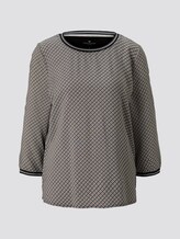Shirt mit Ripp-Details im Materialmix - Frauen - grey small bias check Shirt mit Ripp-Details im Materialmix - Frauen - grey small bias check - 7 - TOM TAILOR