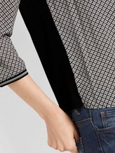 Shirt mit Ripp-Details im Materialmix - Frauen - grey small bias check Shirt mit Ripp-Details im Materialmix - Frauen - grey small bias check - 9 - TOM TAILOR