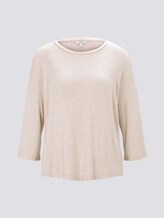 Meliertes Shirt mit 3/4-Arm - Frauen - desert sand melange Meliertes Shirt mit 3/4-Arm - Frauen - desert sand melange - 7 - TOM TAILOR