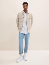 Gemustertes Stretch-Hemd - Männer - white blue crosses design Gemustertes Stretch-Hemd - Männer - white blue crosses design - 3 - TOM TAILOR