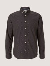 Gemustertes Stretch-Hemd - Männer - black base burgundy design Gemustertes Stretch-Hemd - Männer - black base burgundy design - 7 - TOM TAILOR