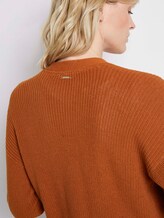 Lockerer Cardigan mit V-Ausschnitt - Frauen - Baked Ginger Orange Lockerer Cardigan mit V-Ausschnitt - Frauen - Baked Ginger Orange - 9 - Mine to five