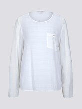 Tunika Bluse mit Brusttasche - Frauen - Off White Tunika Bluse mit Brusttasche - Frauen - Off White - 7 - TOM TAILOR Denim