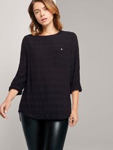 Tunika Bluse mit Brusttasche - Frauen - Deep Black Tunika Bluse mit Brusttasche - Frauen - Deep Black - 5 - TOM TAILOR Denim