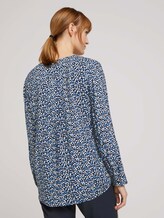 Gemusterte Henley-Bluse mit Turn-Ups - Frauen - navy blue floral design Gemusterte Henley-Bluse mit Turn-Ups - Frauen - navy blue floral design - 2 - TOM TAILOR