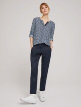 Gemusterte Henley-Bluse mit Turn-Ups - Frauen - navy blue floral design Gemusterte Henley-Bluse mit Turn-Ups - Frauen - navy blue floral design - 3 - TOM TAILOR